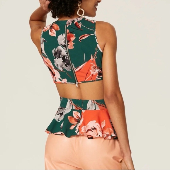 Marissa Webb Floral Sleeveless cut out top - Picture 2 of 11